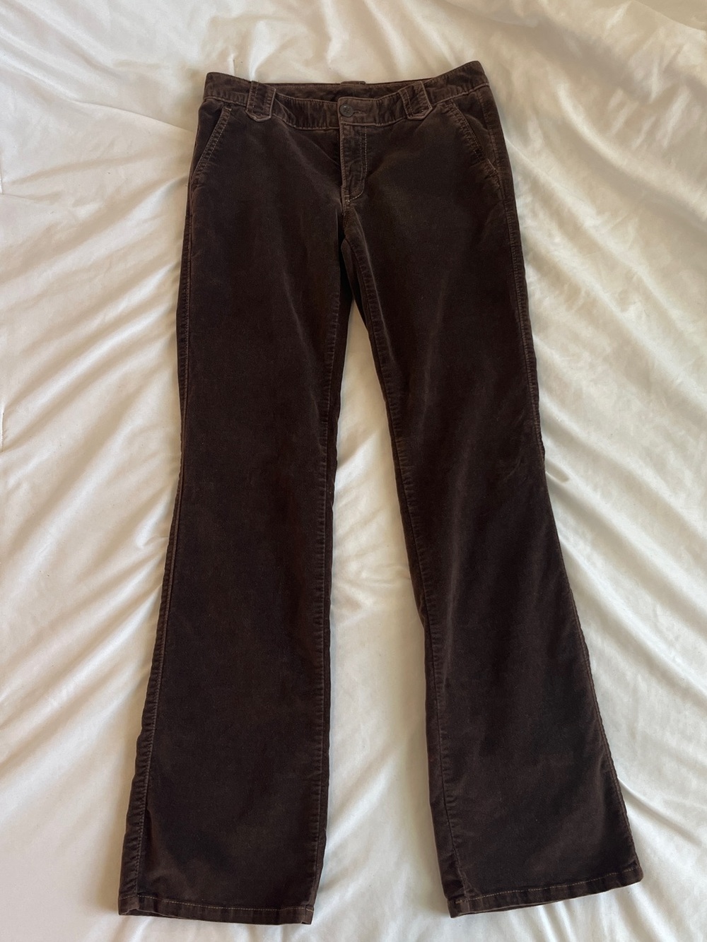 GAP Brown Mid/Low Rise Suede Flare Pants